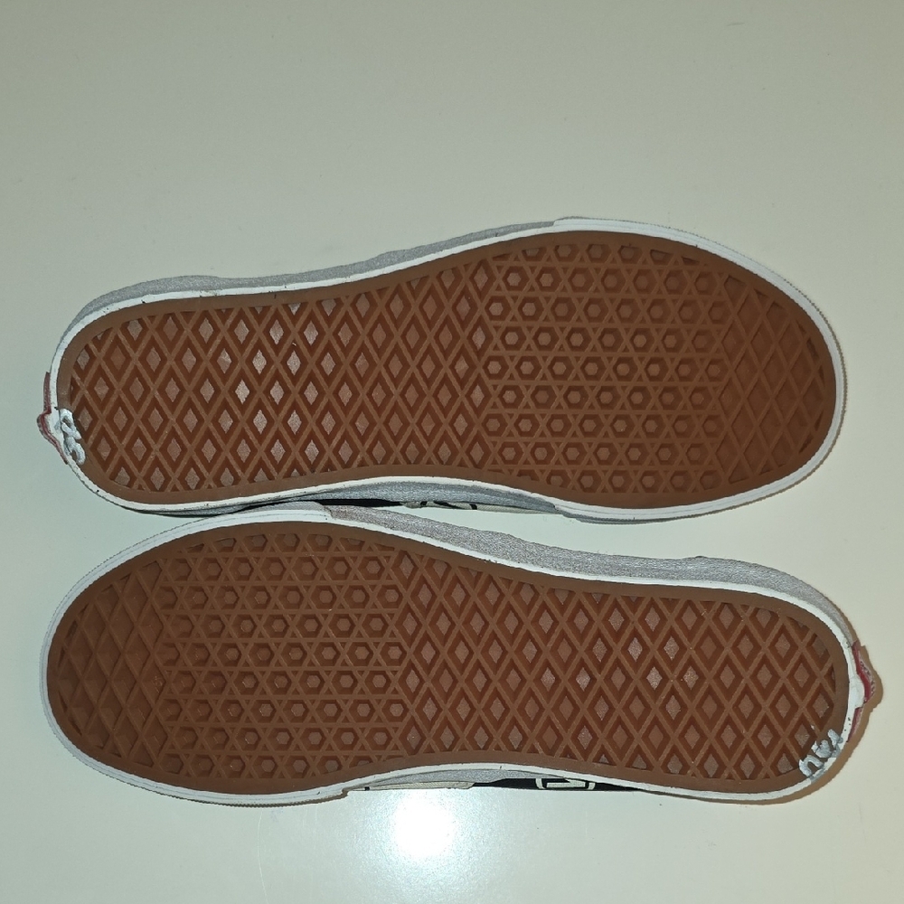 Vans Black and Cream Logo Sneakers - Picture 3 of 5